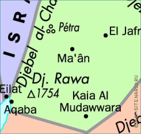 carte de Jordanie