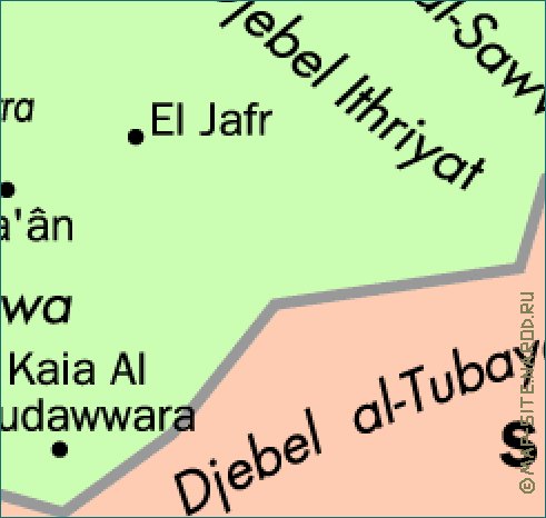 mapa de Jordania em frances