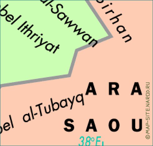 mapa de Jordania em frances