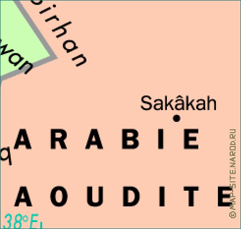 mapa de Jordania em frances