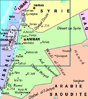 carte de Jordanie