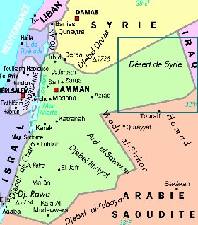 mapa de Jordania em frances