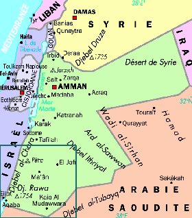 carte de Jordanie