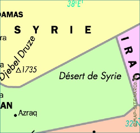 carte de Jordanie