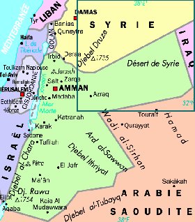 carte de Jordanie