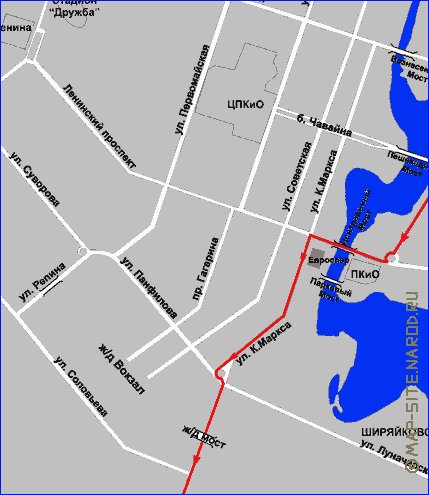 Transport carte de Iochkar-Ola