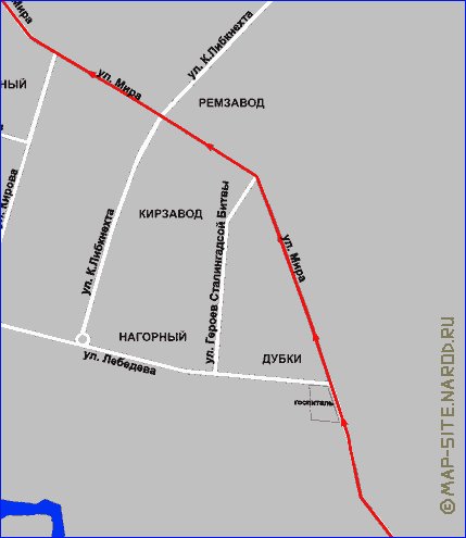 Transport carte de Iochkar-Ola