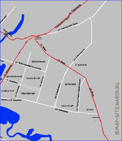 Transport carte de Iochkar-Ola