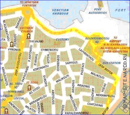 carte de Heraklion en anglais