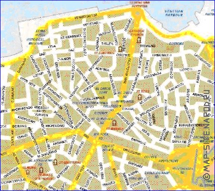 carte de Heraklion en anglais