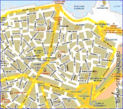 carte de Heraklion en anglais