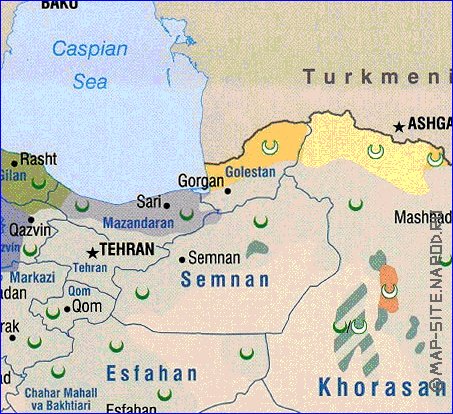Administratives carte de Iran