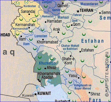 Administratives carte de Iran