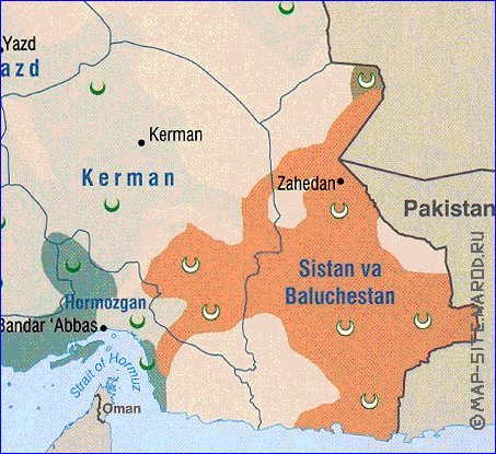 Administratives carte de Iran