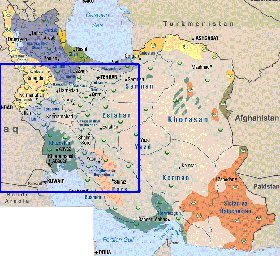 Administratives carte de Iran