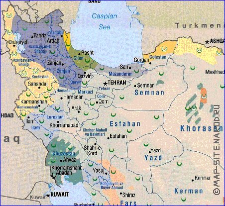 Administratives carte de Iran