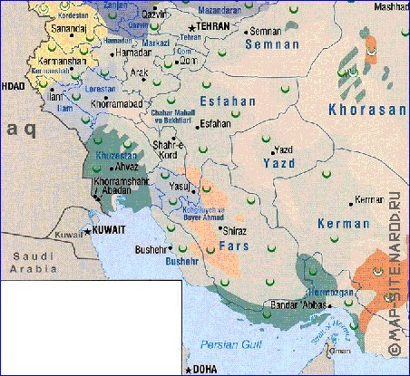 Administratives carte de Iran