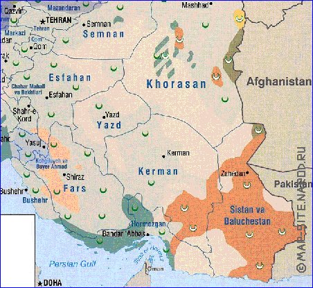 Administratives carte de Iran