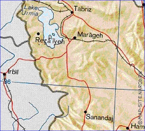 mapa de Irao em ingles