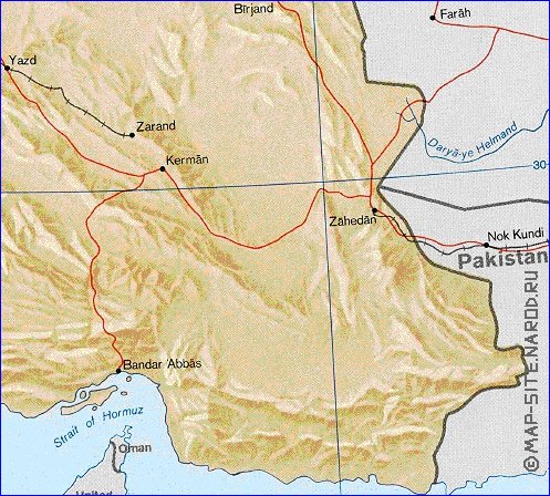 mapa de Irao em ingles