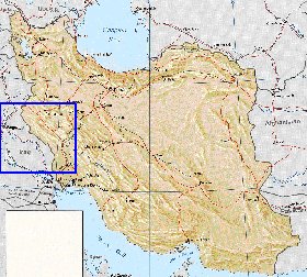 mapa de Irao em ingles