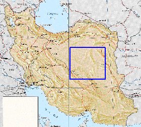 carte de Iran en anglais