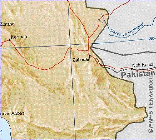 mapa de Irao em ingles