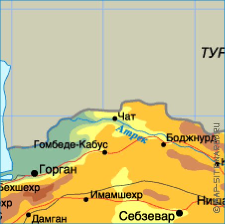 Fisica mapa de Irao