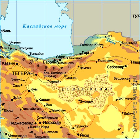 Fisica mapa de Irao