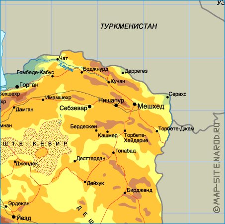 Fisica mapa de Irao