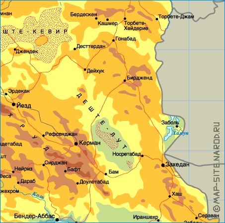 Fisica mapa de Irao