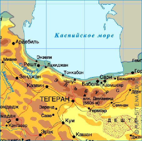 Fisica mapa de Irao