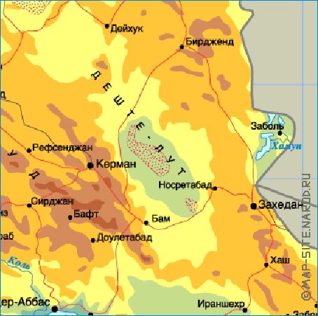 Fisica mapa de Irao