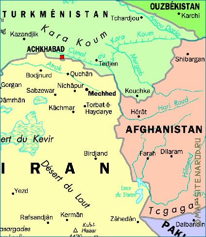 carte de Iran