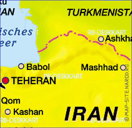 carte de Iran en allemand