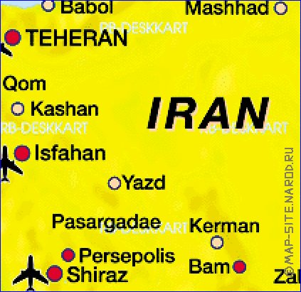 carte de Iran en allemand