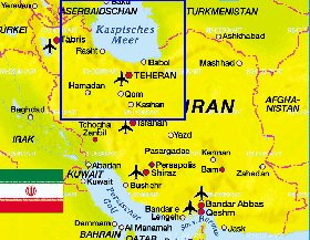 carte de Iran en allemand