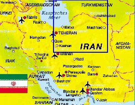 carte de Iran en allemand