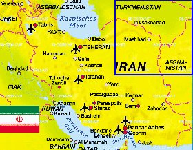 carte de Iran en allemand