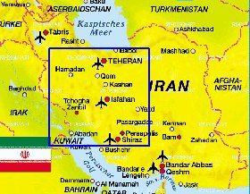 carte de Iran en allemand