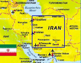 carte de Iran en allemand