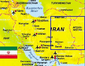 carte de Iran en allemand