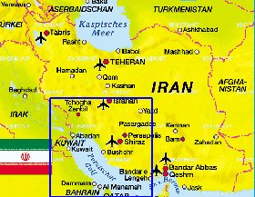 carte de Iran en allemand