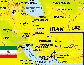 carte de Iran en allemand