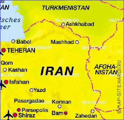 carte de Iran en allemand