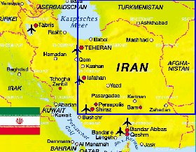 carte de Iran en allemand