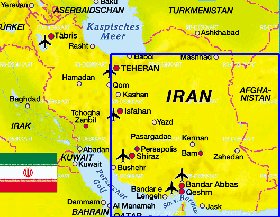 carte de Iran en allemand