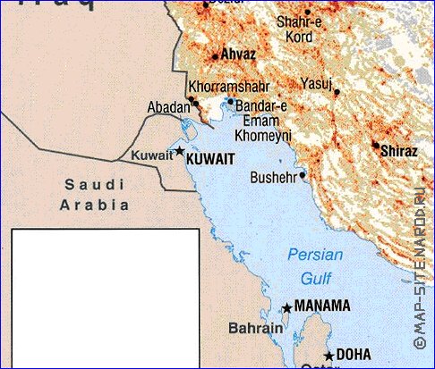 carte de de la densite de population Iran