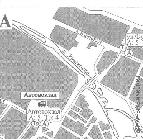 Transport carte de Irkoutsk