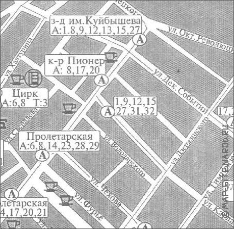 Transport carte de Irkoutsk